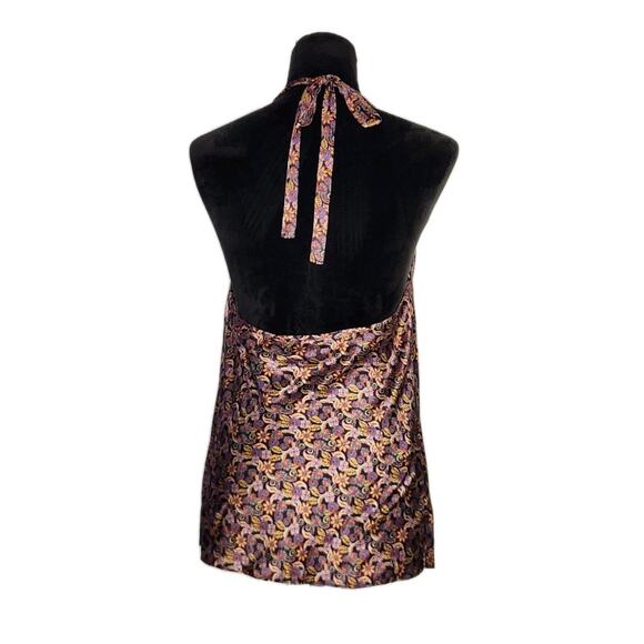 Cami NYC Jackie Silk Cowl Neck Halter Top Sleeveless Top Paisley Size Small - Picture 4 of 10
